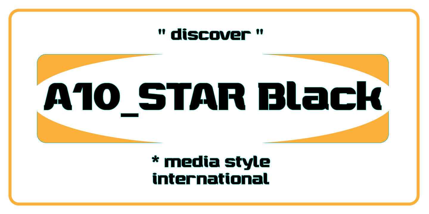 A10 STAR Black Bold Font preview